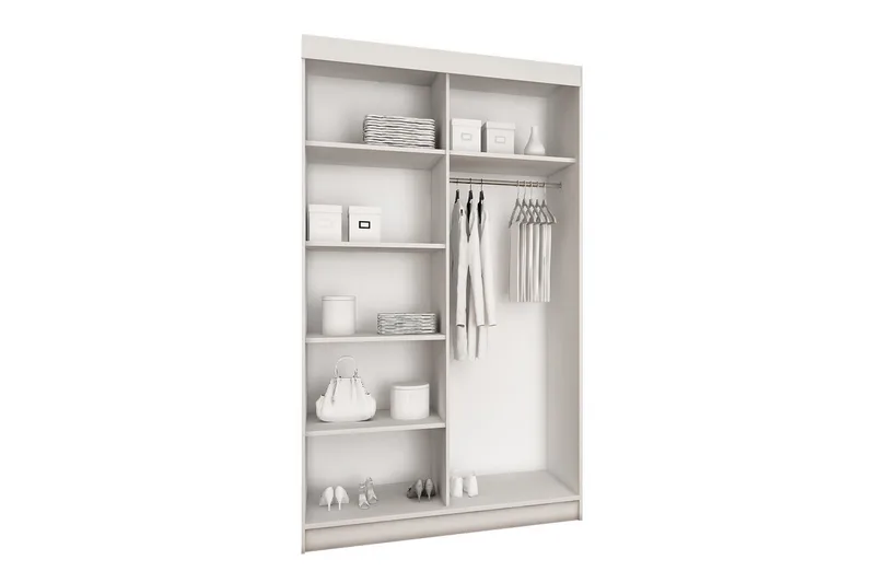 Top Garderobeskap 62 cm i Ask med Glassdør - Brun - Oppbevaring - Klesoppbevaring - Garderober & garderobesystem