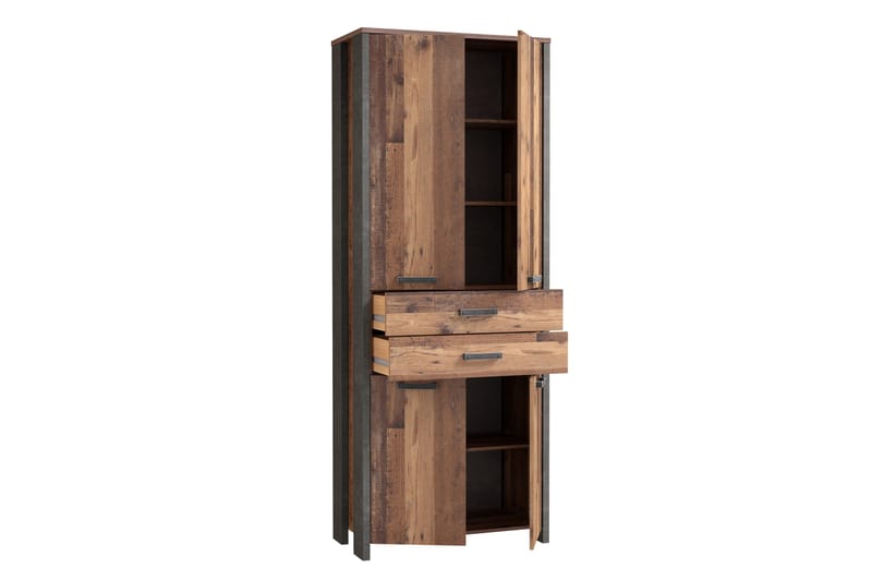 Torelles Garderobeskap 87x221 cm - Brun / Grå - Oppbevaring - Klesoppbevaring - Garderober & garderobesystem