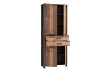 Torelles Garderobeskap 87x221 cm - Brun / Grå - Oppbevaring - Klesoppbevaring - Garderober & garderobesystem