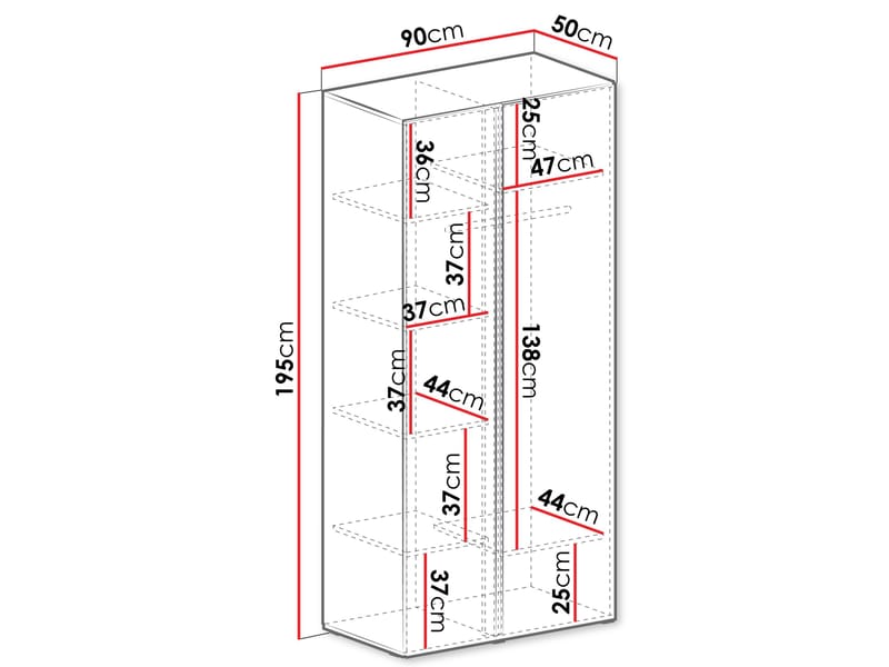 Travic Garderobeskap 90 cm - Oppbevaring - Klesoppbevaring - Garderober & garderobesystem