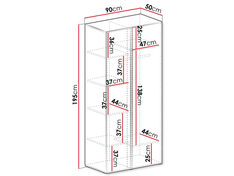 Travic Garderobeskap 90 cm - Oppbevaring - Klesoppbevaring - Garderober & garderobesystem