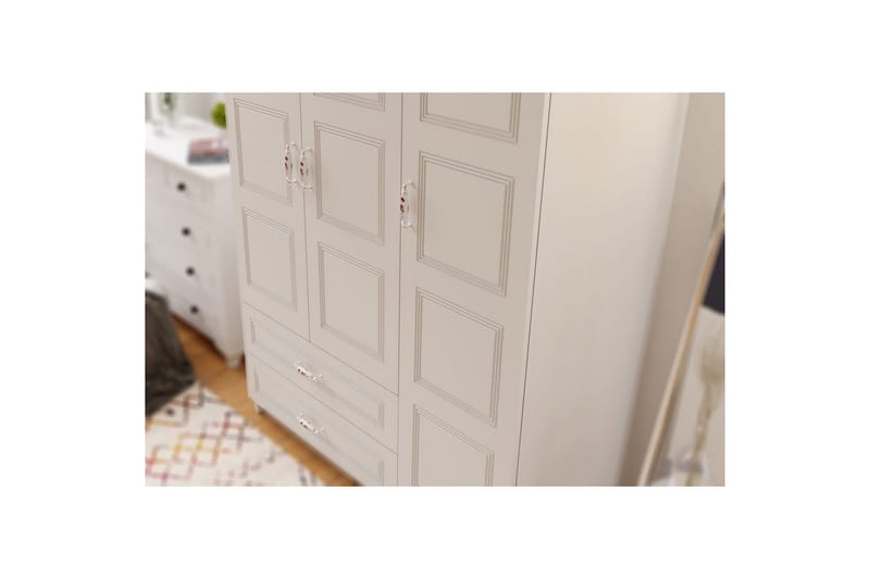 Travric Garderobe 105x180 cm - Matt Hvit - Oppbevaring - Klesoppbevaring - Garderober & garderobesystem