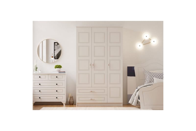 Travric Garderobe 105x180 cm - Matt Hvit - Oppbevaring - Klesoppbevaring - Garderober & garderobesystem