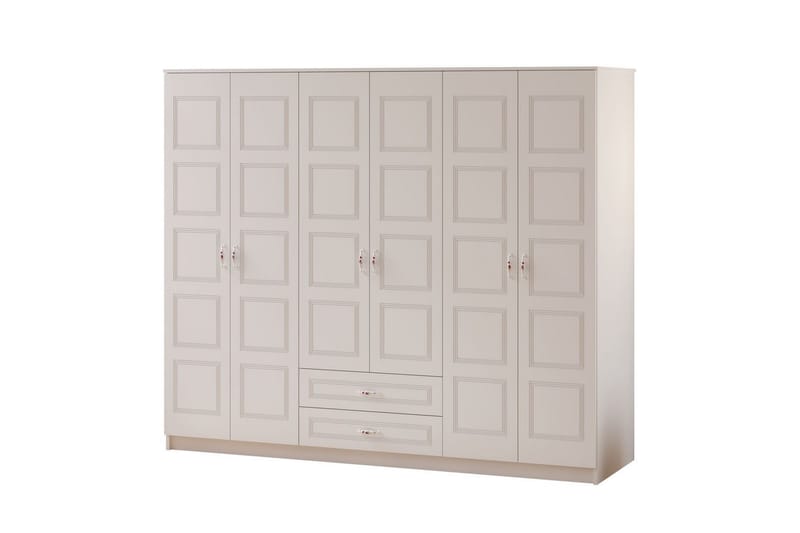 Travric Garderobe 210x180 cm, Matt Hvit