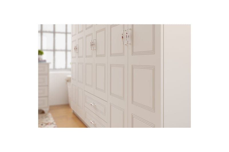 Travric Garderobe 210x180 cm - Matt Hvit - Oppbevaring - Klesoppbevaring - Garderober & garderobesystem