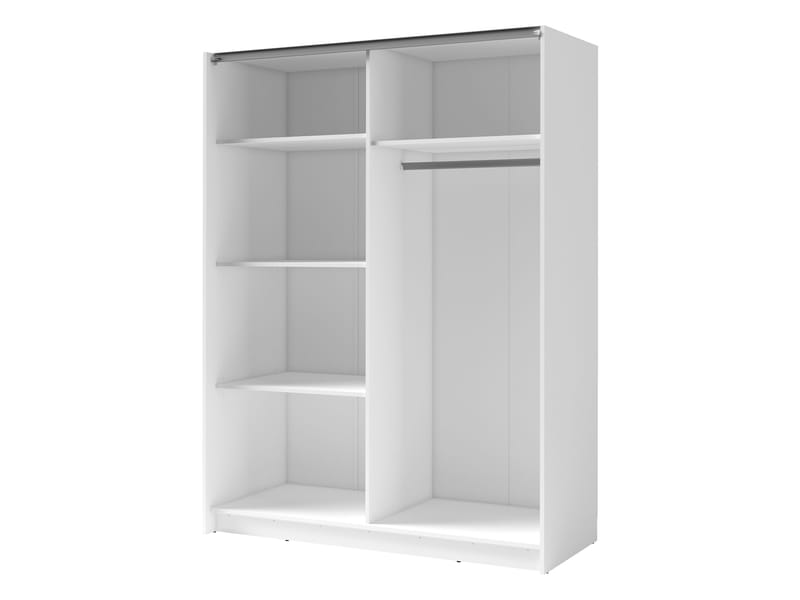 Tyrelon Garderobe med speil 181x198 cm - hvit - Oppbevaring - Klesoppbevaring - Garderober & garderobesystem