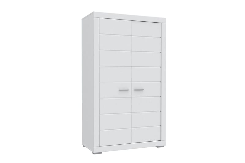 Uzayr Garderobe 116x198 cm i Tre, Hvit