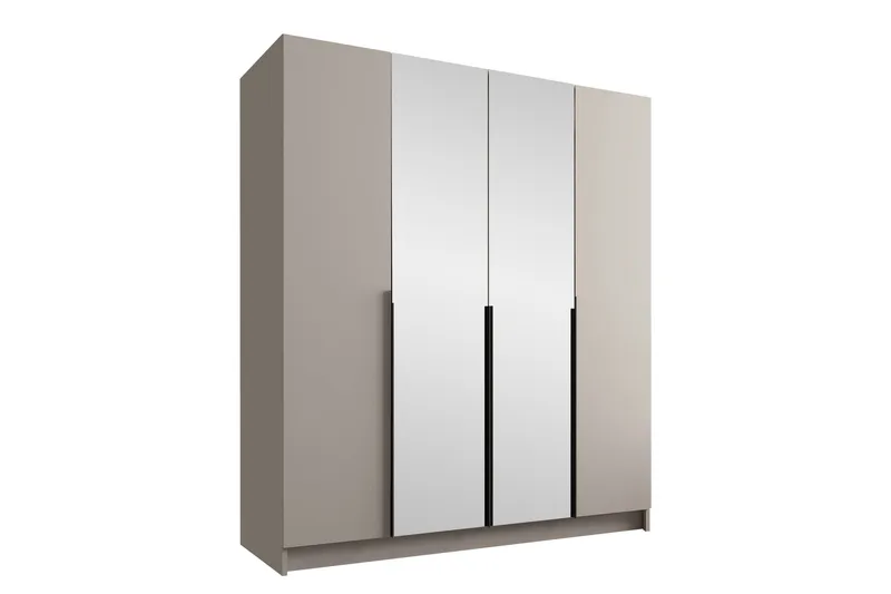 Vadstena Garderob med Speil 200 cm, Kashmir/Svart