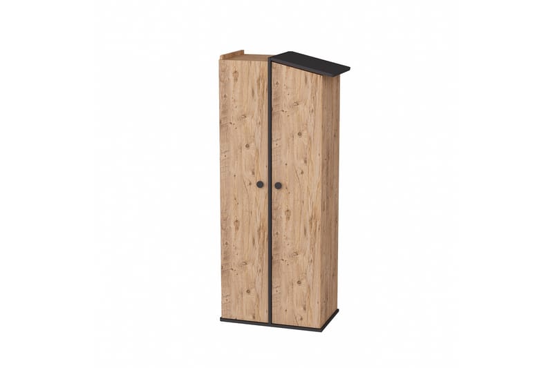 Valerin Garderobe 72x179,8 cm - Brun/Antrasitt - Oppbevaring - Klesoppbevaring - Garderober & garderobesystem