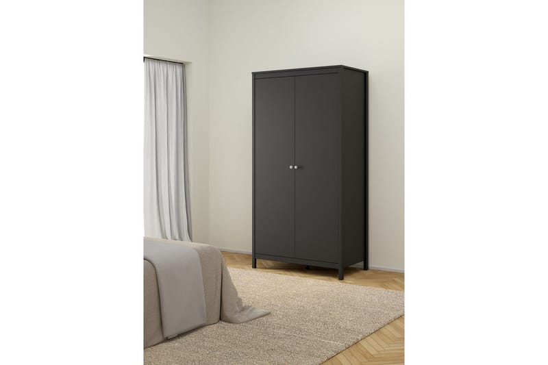 Vallvidera Garderobe 102,3x199 cm - Svart - Oppbevaring - Klesoppbevaring - Garderober & garderobesystem