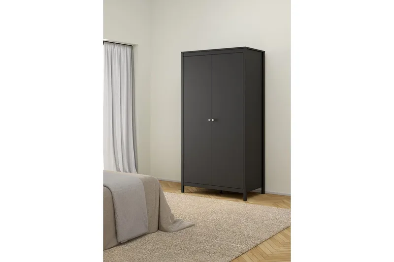 Vallvidera Garderobe 102,3x199 cm - Svart - Oppbevaring - Klesoppbevaring - Garderober & garderobesystem