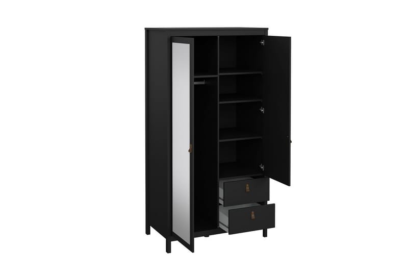 Vallvidera Garderobe 102x199 cm - Svart - Oppbevaring - Klesoppbevaring - Garderober & garderobesystem