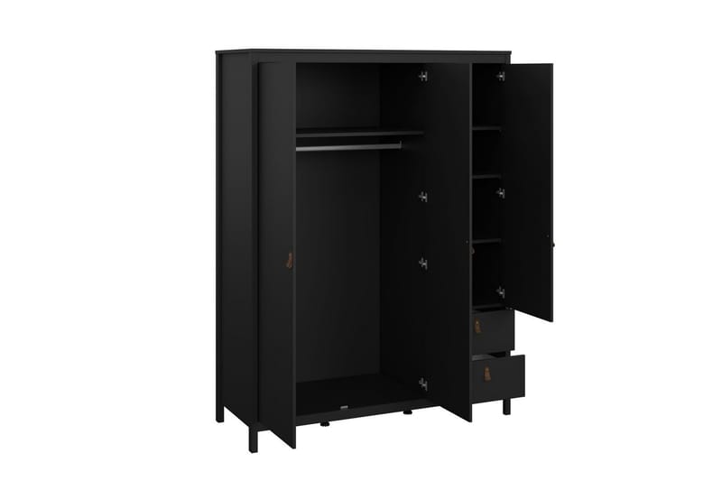 Vallvidera Garderobe 150x199 cm - Svart - Oppbevaring - Klesoppbevaring - Garderober & garderobesystem