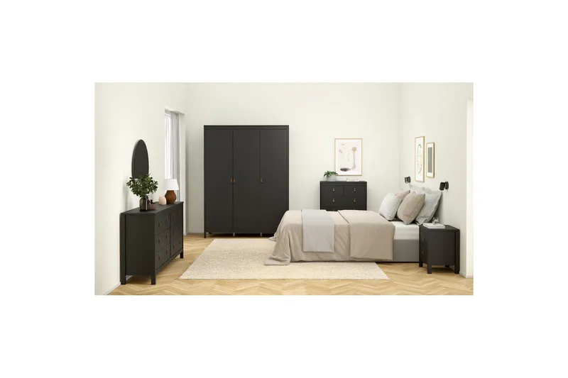 Vallvidera Garderobe 150x199 cm - Svart - Oppbevaring - Klesoppbevaring - Garderober & garderobesystem