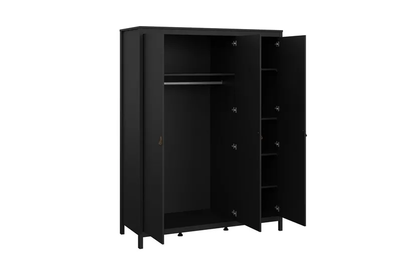 Vallvidera Garderobe 150x199 cm - Svart - Oppbevaring - Klesoppbevaring - Garderober & garderobesystem