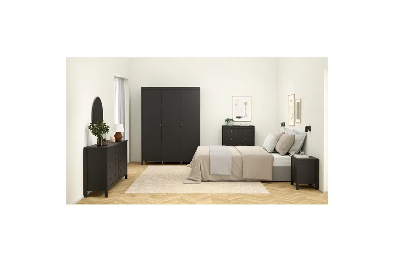 Vallvidera Garderobe 150x199 cm - Svart - Oppbevaring - Klesoppbevaring - Garderober & garderobesystem