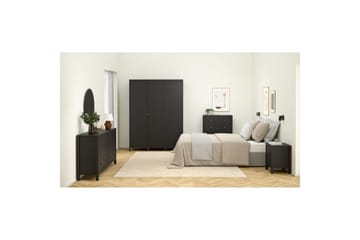 Vallvidera Garderobe 150x199 cm - Svart - Oppbevaring - Klesoppbevaring - Garderober & garderobesystem