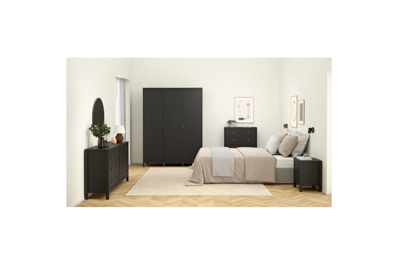 Vallvidera Garderobe 150x199 cm - Svart - Oppbevaring - Klesoppbevaring - Garderober & garderobesystem