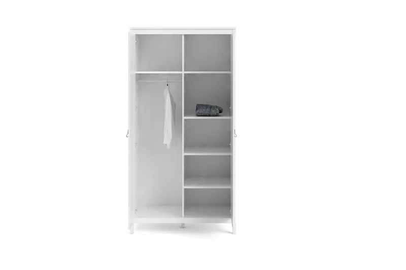 Vallvidera Garderobe 58x102 cm - Hvit/Natur - Oppbevaring - Klesoppbevaring - Garderober & garderobesystem