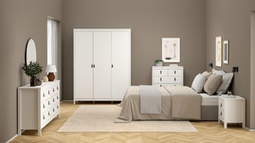 Vallvidera Garderobe med 3 dører 150x199 cm - Oppbevaring - Klesoppbevaring - Garderober & garderobesystem - Garderobeskap & klesskap