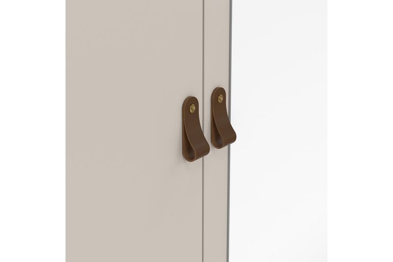 Vallvidera Garderobe med Speil 150x199 cm - Beige - Oppbevaring - Klesoppbevaring - Garderober & garderobesystem