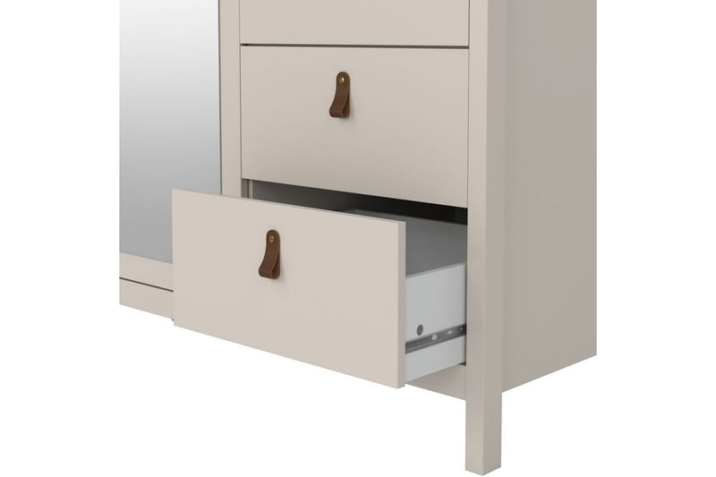 Vallvidera Garderobe med Speil 150x199 cm - Beige - Oppbevaring - Klesoppbevaring - Garderober & garderobesystem