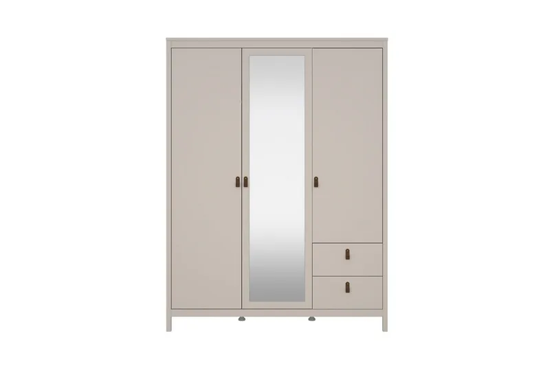 Vallvidera Garderobe med Speil 150x199 cm - Beige - Oppbevaring - Klesoppbevaring - Garderober & garderobesystem