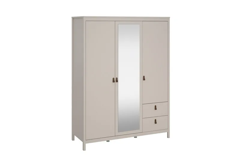 Vallvidera Garderobe med Speil 150x199 cm - Beige - Oppbevaring - Klesoppbevaring - Garderober & garderobesystem