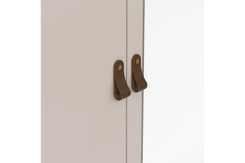Vallvidera Garderobe med Speil 150x199 cm - Beige - Oppbevaring - Klesoppbevaring - Garderober & garderobesystem