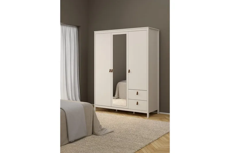 Vallvidera Garderobe med Speil 150x199 cm - Beige - Oppbevaring - Klesoppbevaring - Garderober & garderobesystem