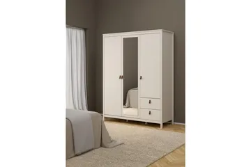 Vallvidera Garderobe med Speil 150x199 cm - Beige - Oppbevaring - Klesoppbevaring - Garderober & garderobesystem