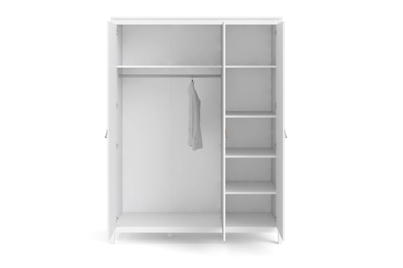 Vallvidera garderobeskap 58x150 cm - Hvit - Oppbevaring - Klesoppbevaring - Garderober & garderobesystem