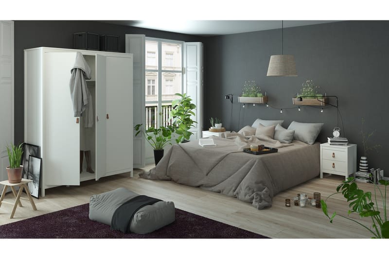 Vallvidera garderobeskap 58x150 cm - Hvit - Oppbevaring - Klesoppbevaring - Garderober & garderobesystem