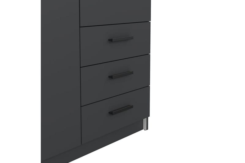 Vandana Garderobe 99x200 cm - Grå - Oppbevaring - Klesoppbevaring - Garderober & garderobesystem