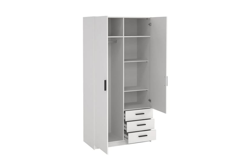 Vandana Garderobe 99x200 cm - Hvit - Oppbevaring - Klesoppbevaring - Garderober & garderobesystem