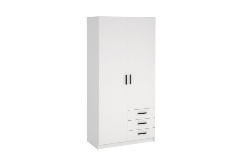 Vandana Garderobe 99x200 cm - Hvit - Oppbevaring - Klesoppbevaring - Garderober & garderobesystem