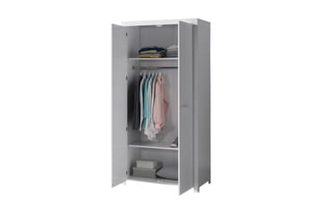Vandeveer Garderobe 2 Dører - Hvit - Oppbevaring - Klesoppbevaring - Garderober & garderobesystem