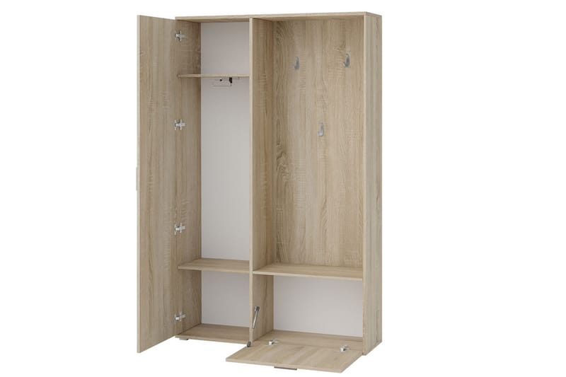 Vansboro Garderobeskap med Speil 120x196 cm - Hvit - Oppbevaring - Klesoppbevaring - Garderober & garderobesystem