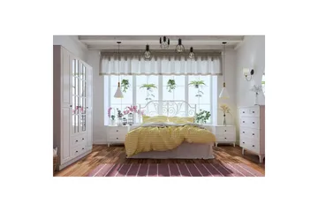 Varin Garderobe 140x180 cm - Matt Hvit - Oppbevaring - Klesoppbevaring - Garderober & garderobesystem