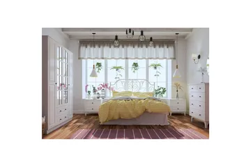 Varin Garderobe 140x210 cm - Matt Hvit - Oppbevaring - Klesoppbevaring - Garderober & garderobesystem