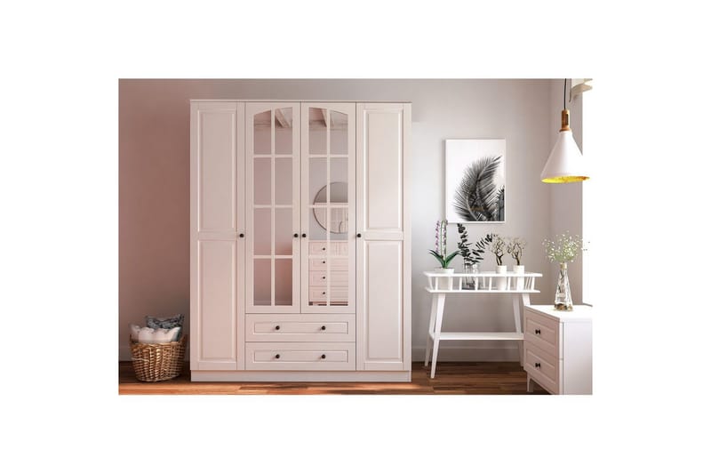 Varin Garderobe 140x210 cm - Matt Hvit - Oppbevaring - Klesoppbevaring - Garderober & garderobesystem