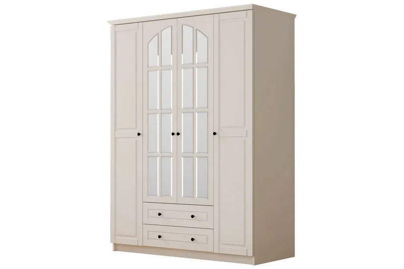 Varin Garderobe 140x210 cm - Matt Hvit - Oppbevaring - Klesoppbevaring - Garderober & garderobesystem