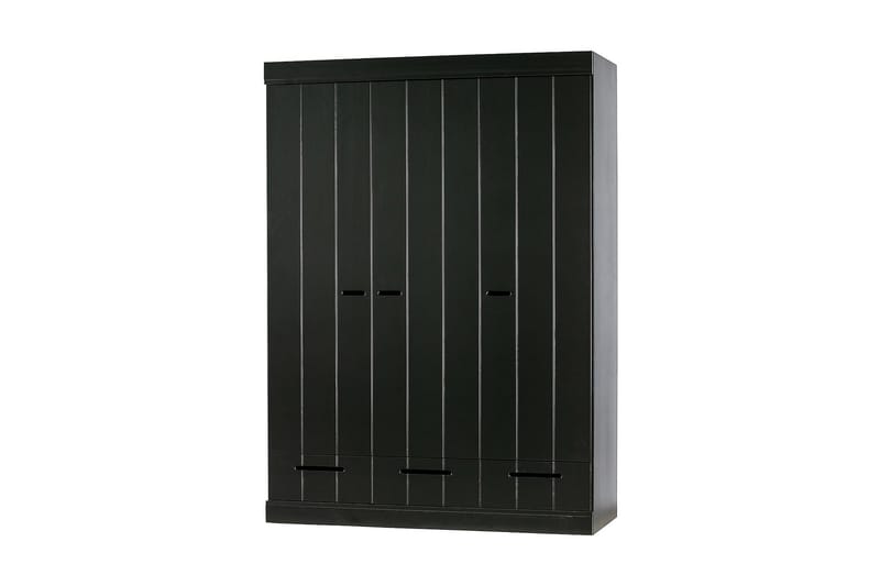 Varius Garderobe 140x53 cm 3 Dører - Furu/Svart - Oppbevaring - Klesoppbevaring - Garderober & garderobesystem