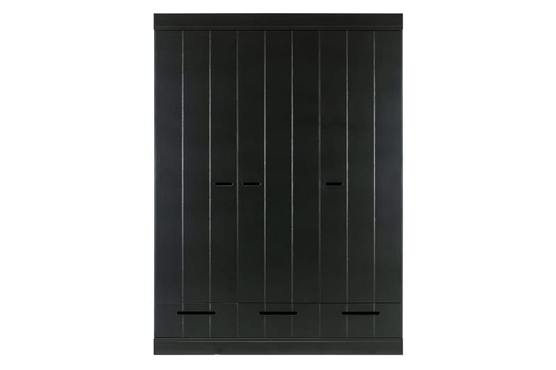 Varius Garderobe 140x53 cm 3 Dører - Furu/Svart - Oppbevaring - Klesoppbevaring - Garderober & garderobesystem