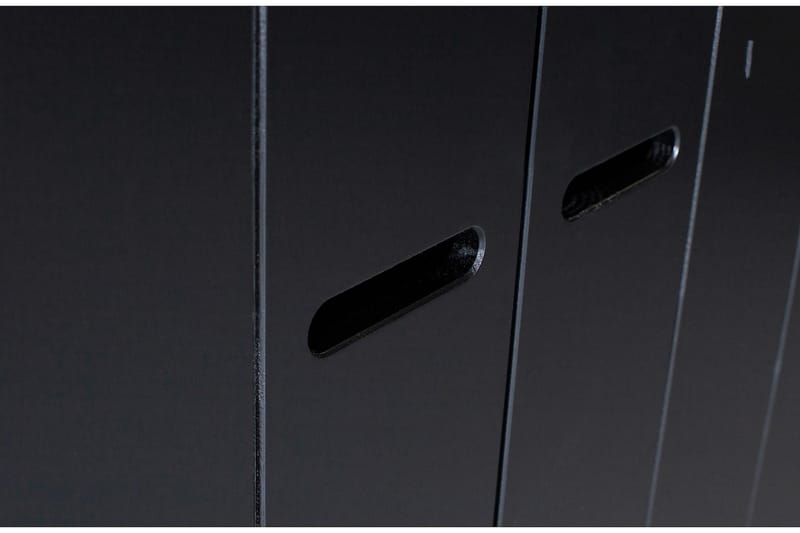 Varius Garderobe 140x53 cm 3 Dører - Furu/Svart - Oppbevaring - Klesoppbevaring - Garderober & garderobesystem