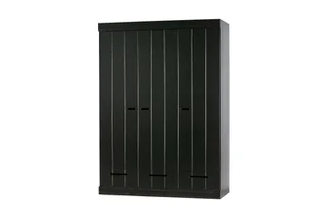 Varius Garderobe 140x53 cm 3 Dører - Furu/Svart - Oppbevaring - Klesoppbevaring - Garderober & garderobesystem
