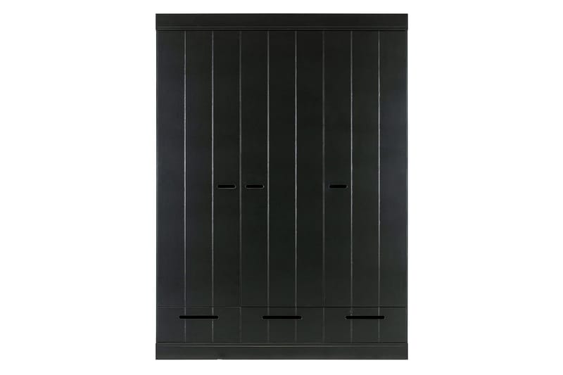 Varius Garderobe 140x53 cm 3 Dører - Furu/Svart - Oppbevaring - Klesoppbevaring - Garderober & garderobesystem