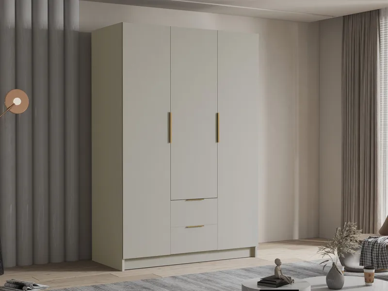 Varros Garderobeskap 150x216 cm - Beige - Oppbevaring - Klesoppbevaring - Garderober & garderobesystem