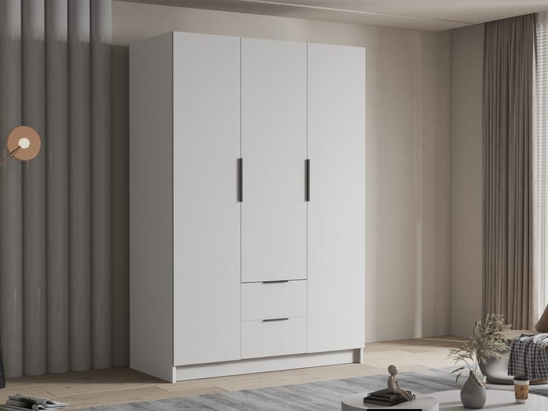 Varros Garderobeskap 150x216 cm - Hvit - Oppbevaring - Klesoppbevaring - Garderober & garderobesystem