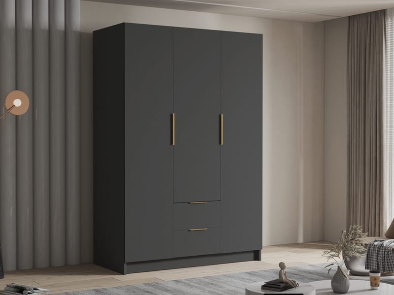 Varros Garderobeskap 150x216 cm - Svart - Oppbevaring - Klesoppbevaring - Garderober & garderobesystem